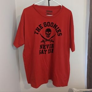 The Goonies Never Say Die shirt